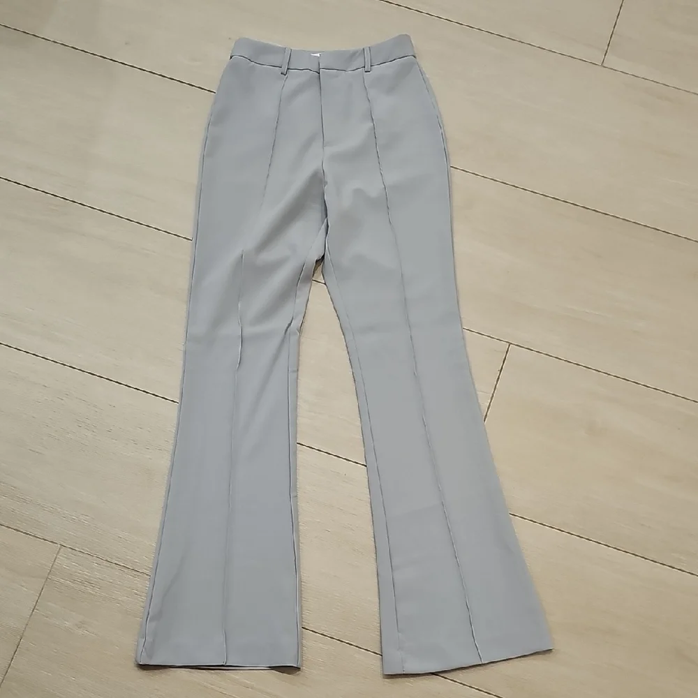 Because Of Alice High Waisted Grey Pants - Picture 3 of 5